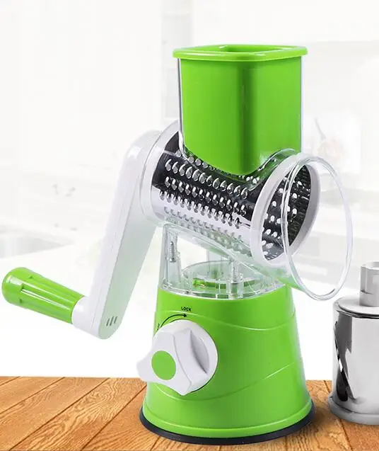 Multifunctional Kitchen Accessories Round Drum Slicer Rotary Cheese Grater Veggie Slicer Vegetable Carrot Shredder Nut Chopper