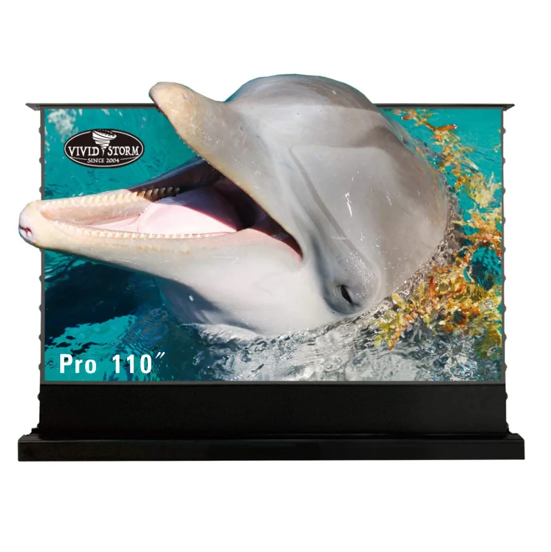 

Pro Ambient light UST 110inch 16:9 ALR 4K TV Remote Control Tab Tension Electric Rejecting laser projector screen