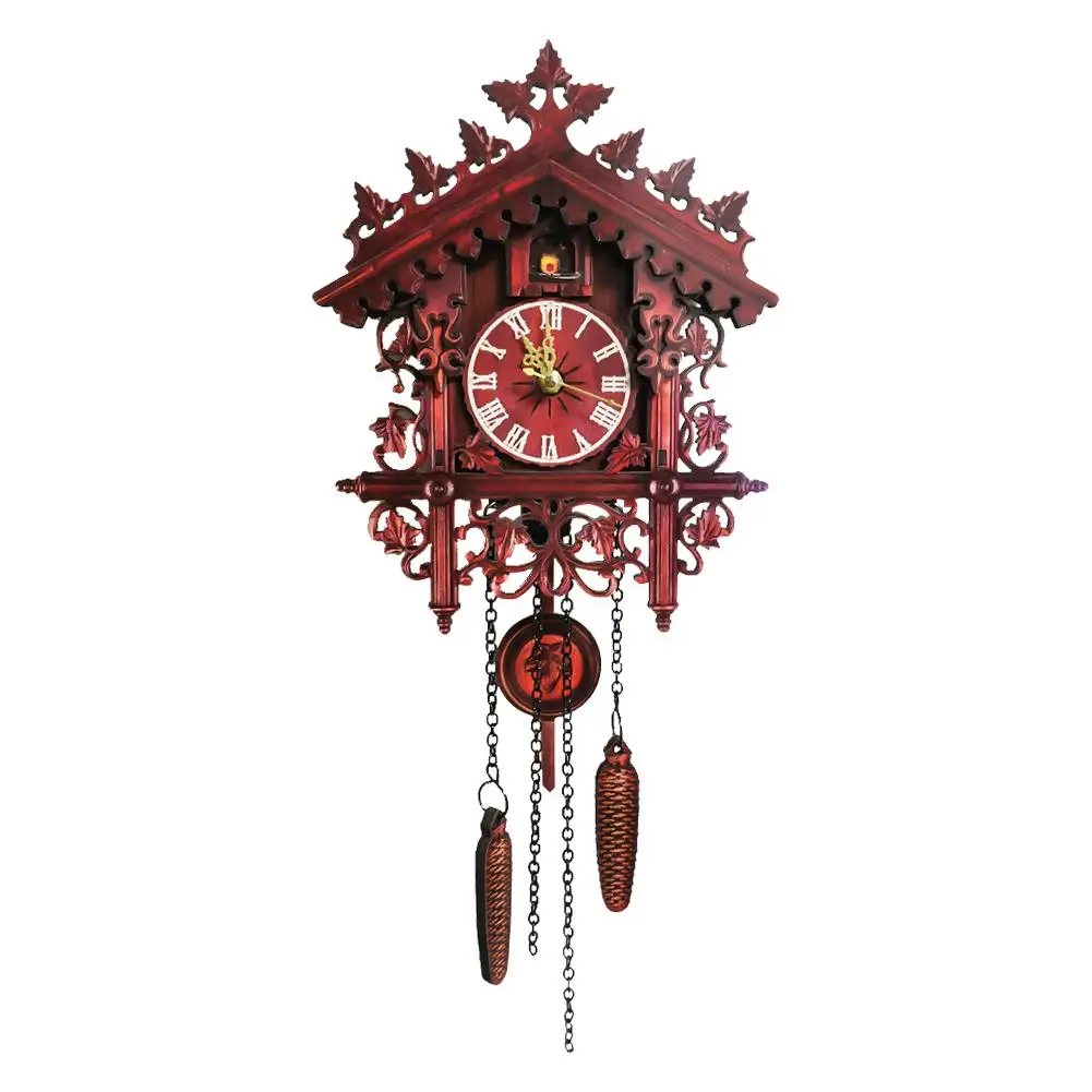 

Retro Home Wall Clock Home Wall Cuckoo Clocks Retro Roman Numerals Black Forest Hand-Carved Cuckoo Clock House Decor