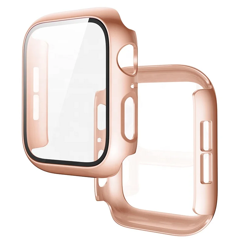 

Hard Case Tempered Glass For Apple Watch Series 4 5 6, Optional