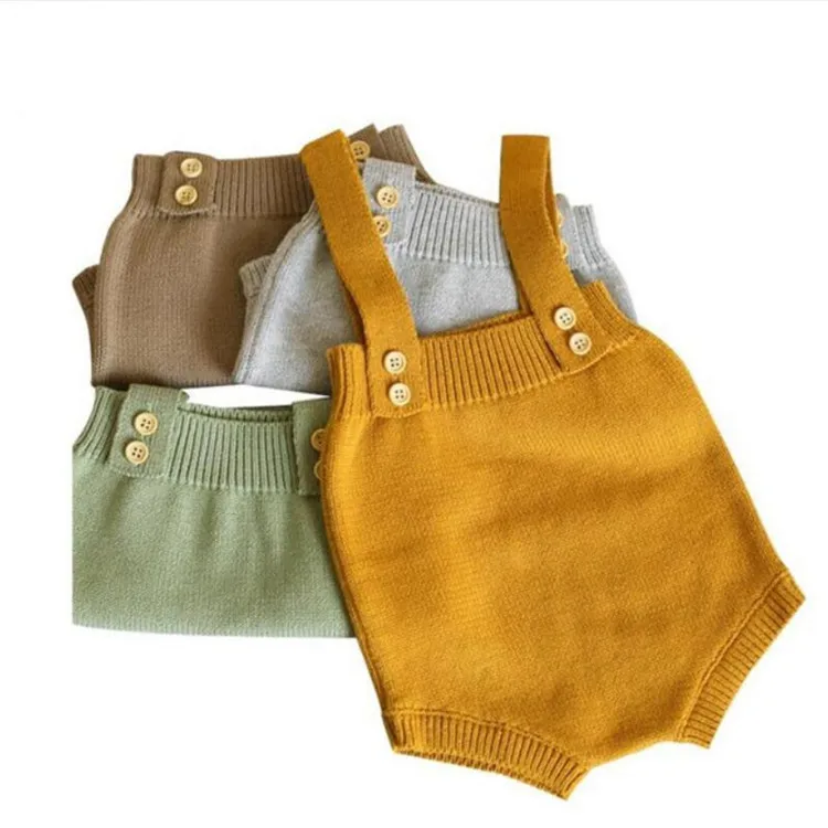 new autumn cotton knitting romper for girls boys