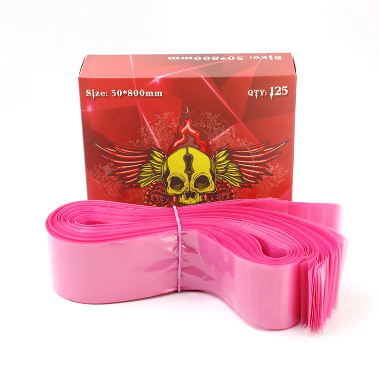 

Bluenova 50x800mm Red Rose Skull Tattoo Machine Degradable Tattoo Clip Cord Sleeves