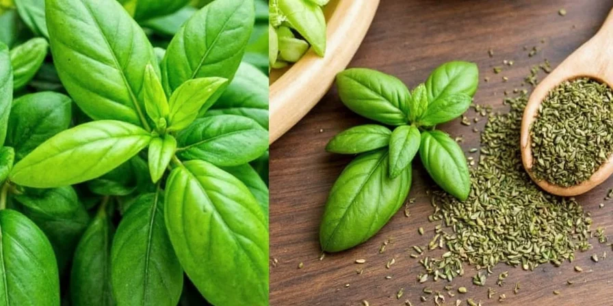 Organic vs regular basil comparison