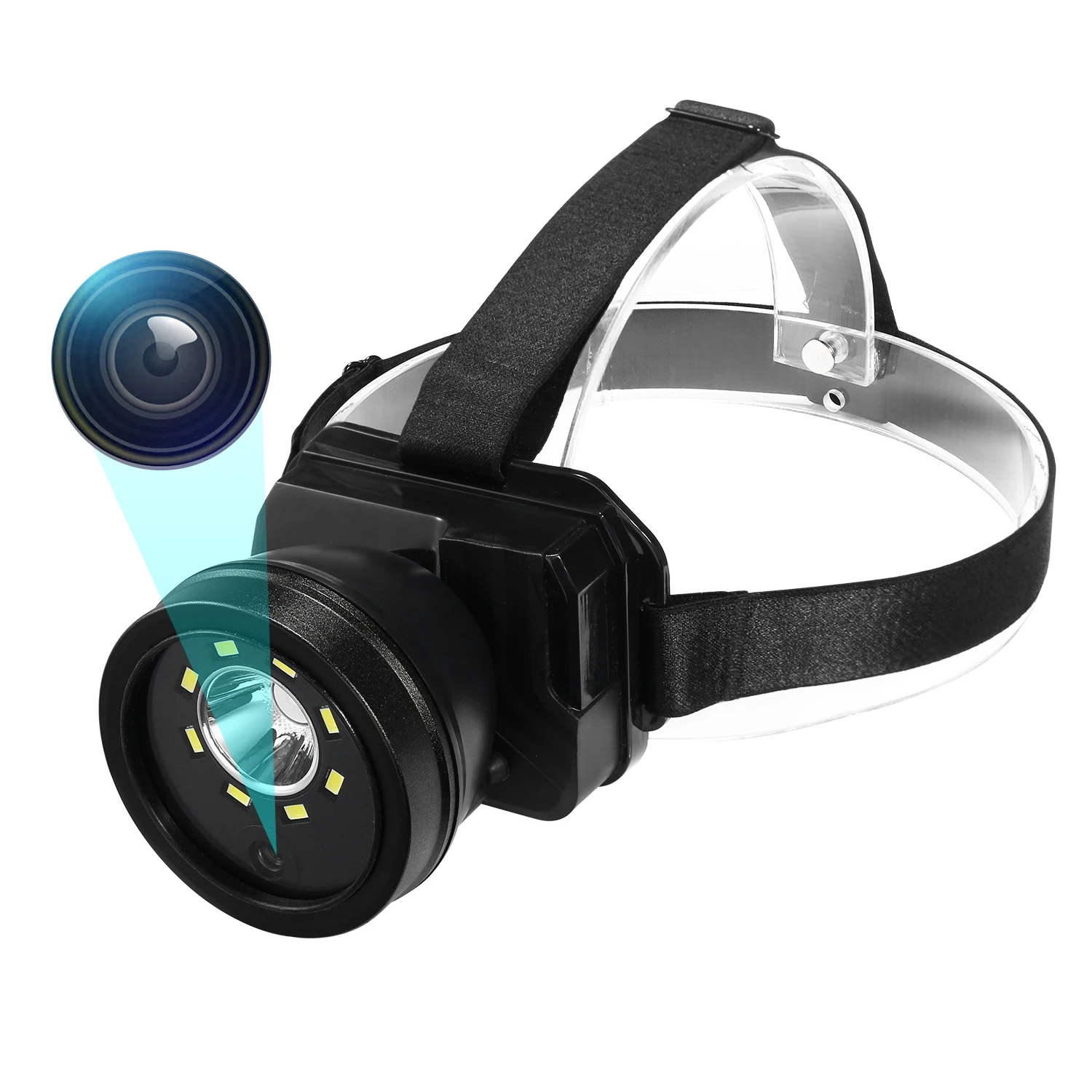 

1080P LED Headlight Rechargeable Waterproof vlogging Wearable Video Recorder Headlamp Outdoor Sport Camera