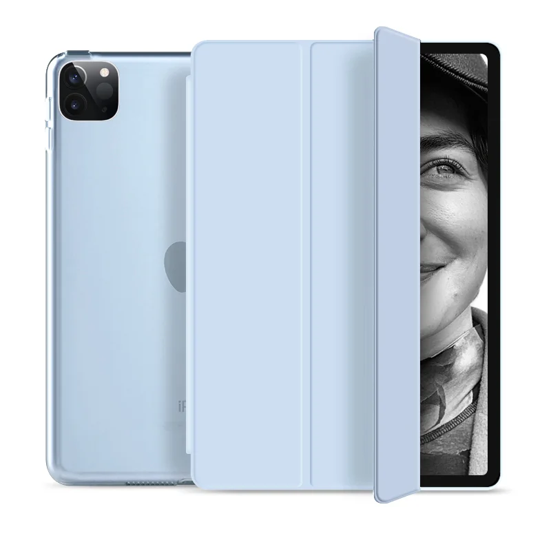 

Case For New Apple ipad Pro 12.9 2020 With Hard PC Back PU Leather