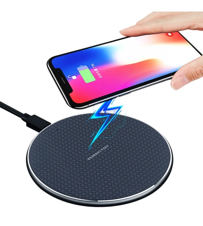 

2021 Top Sellers on Amazon OEM Wholesale Wireless Phone Charger 15W 10W Fast Wireless Charging Pad Best Mobile Charger, Silver, tarnish or customized