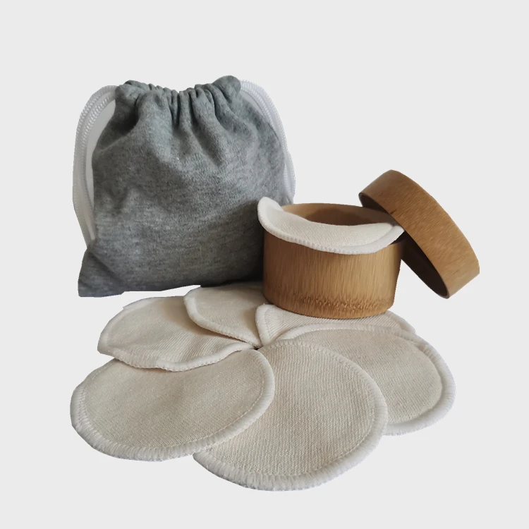 
Amazon hot selling Bamboo cotton cloth facial cleansing rounds pad 