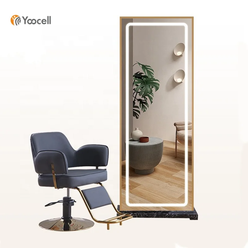Yoocell Classic High Gloss Full Length Hair Salon Mirror Station Double