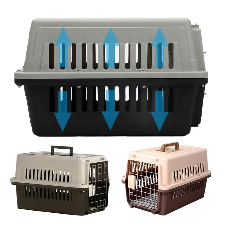 

Wholesale Luxury Travel Plastic Cat Pet Flight Cage Outdoor Pet Trap Cat Dog Cages Carriers