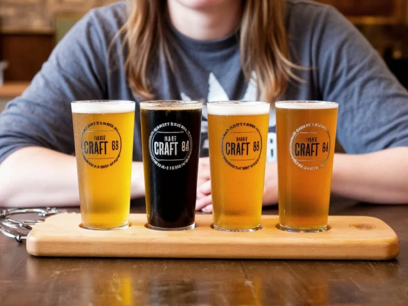 Craft 64 Scottsdale beer flight with four distinct craft brews