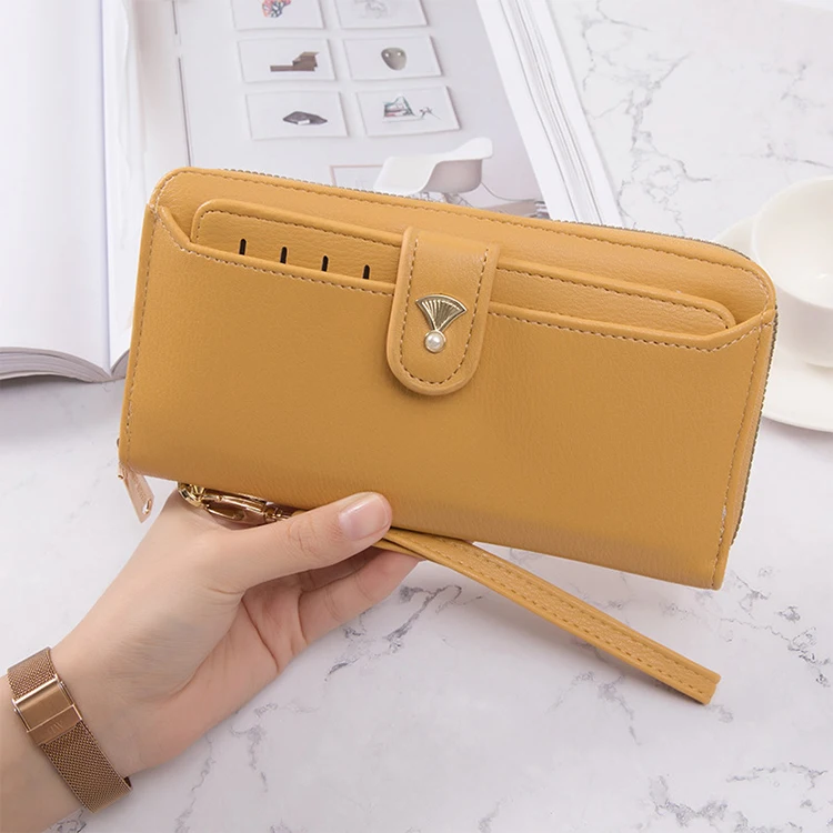 

Trendy Lady Big Capacity Credit Card Holder Zipper Clutch Wallet 2021 Latest Fashionable Purse For Ladies Luxury Women Wallets