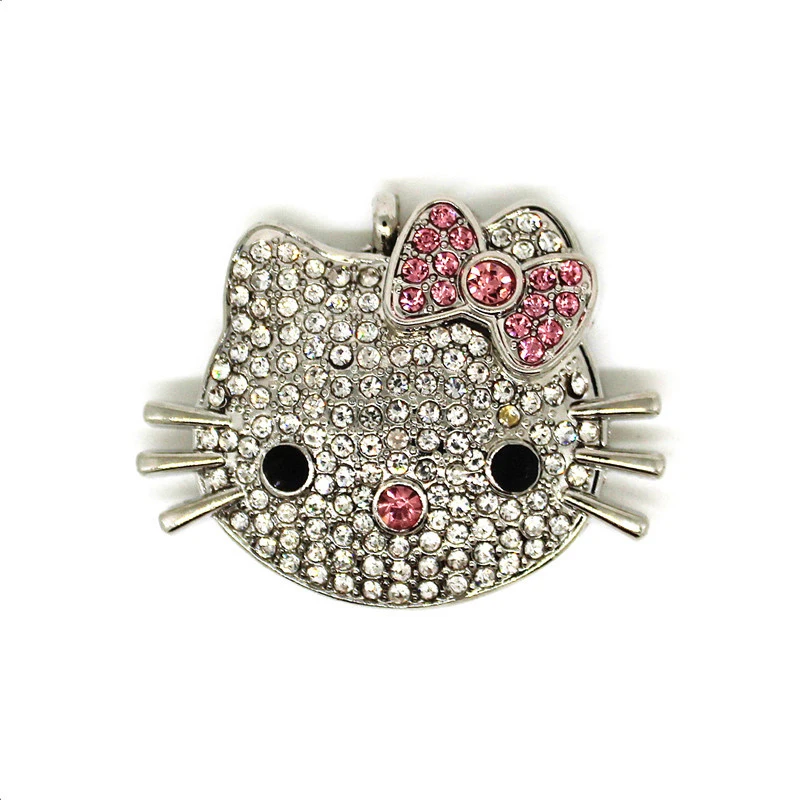 LOGO Custom USB Flash Drive Crystal Cat Cle 4GB 8GB 16GB 32GB 64GB 128GB Creative Pendrive Memoria U Stick Hello Kitty Pen Drive - ANKUX.COM