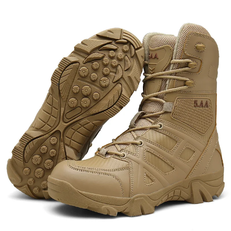 

Men's leather military motorcycle tactical army boots outdoor jungle High Ankle Delta camping boots for men Snow Boots, As picture and also can make as your request
