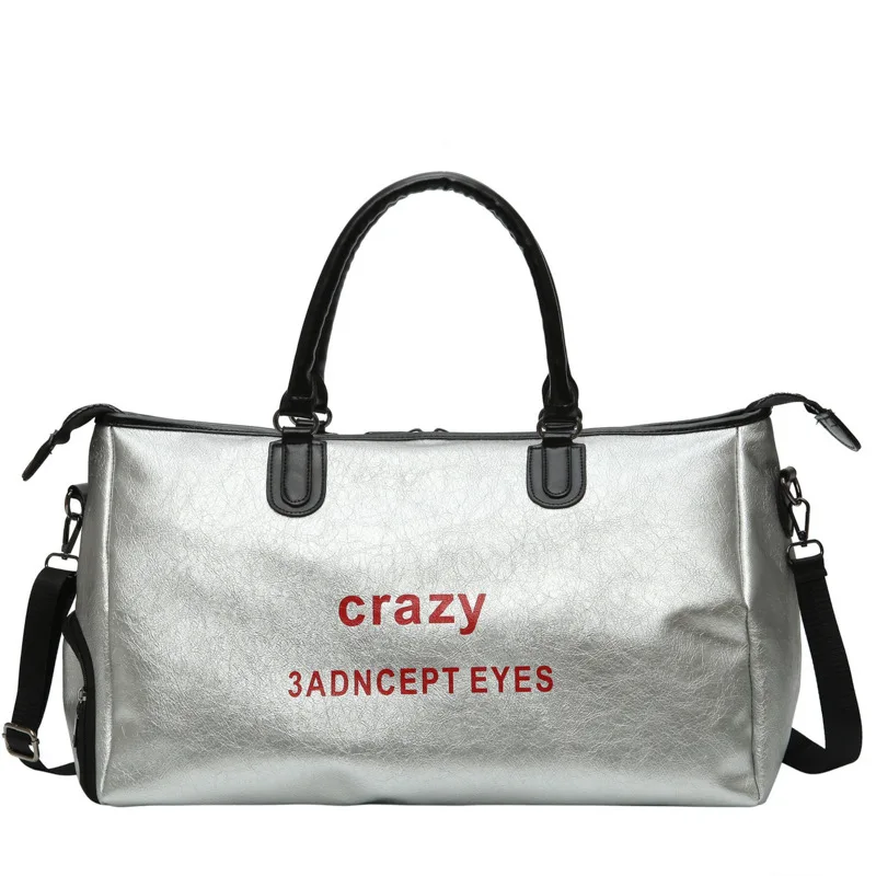 

wholesale fashion gym fitness sports letter big volume shein tik tok silver handbag, Customized