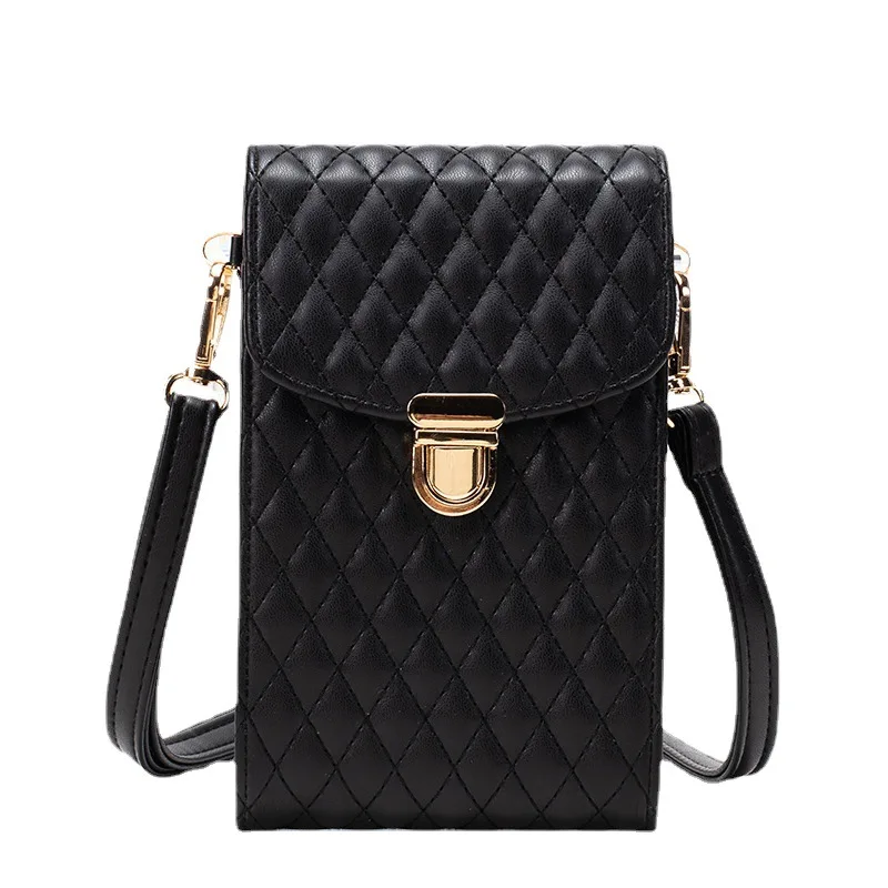 

New high texture diamond lattice small shoulder bag female fashion mini crossbody bag small mobile phone bag female