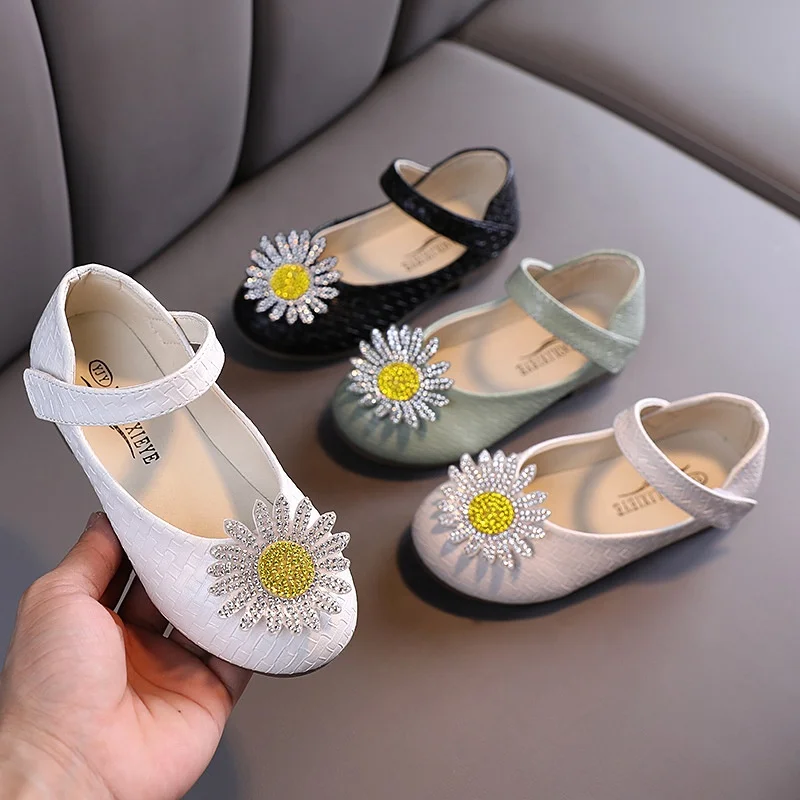 

2021 autumn new girls princess flower single shoes small leather shoes