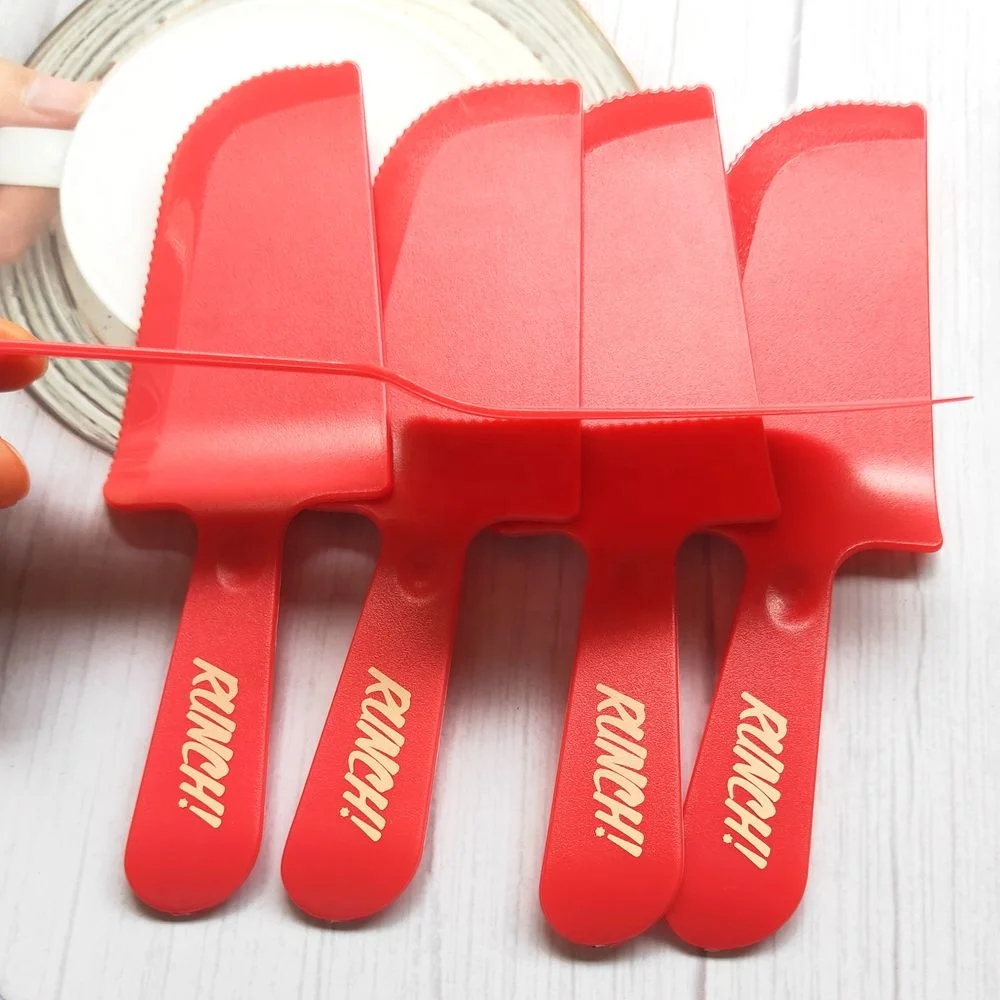 

Hot selling plastic disposable cake cutter/ knife/ servers with logo printing