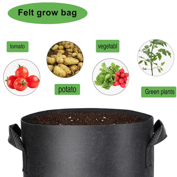 

Custom Logo Durable Smart luxury Potato Grow Bags Window Vegetable plant felt fabric grow bag, Customized