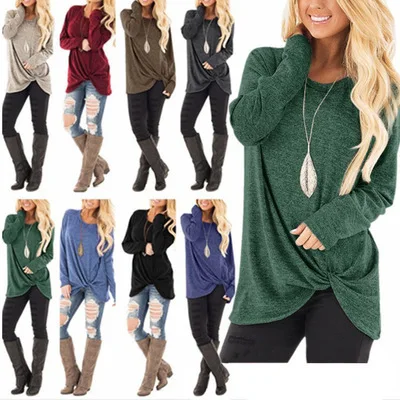 

Tunic Tops for Leggings for Women Long Sleeve V Neck T Shirts Casual Loose Fit