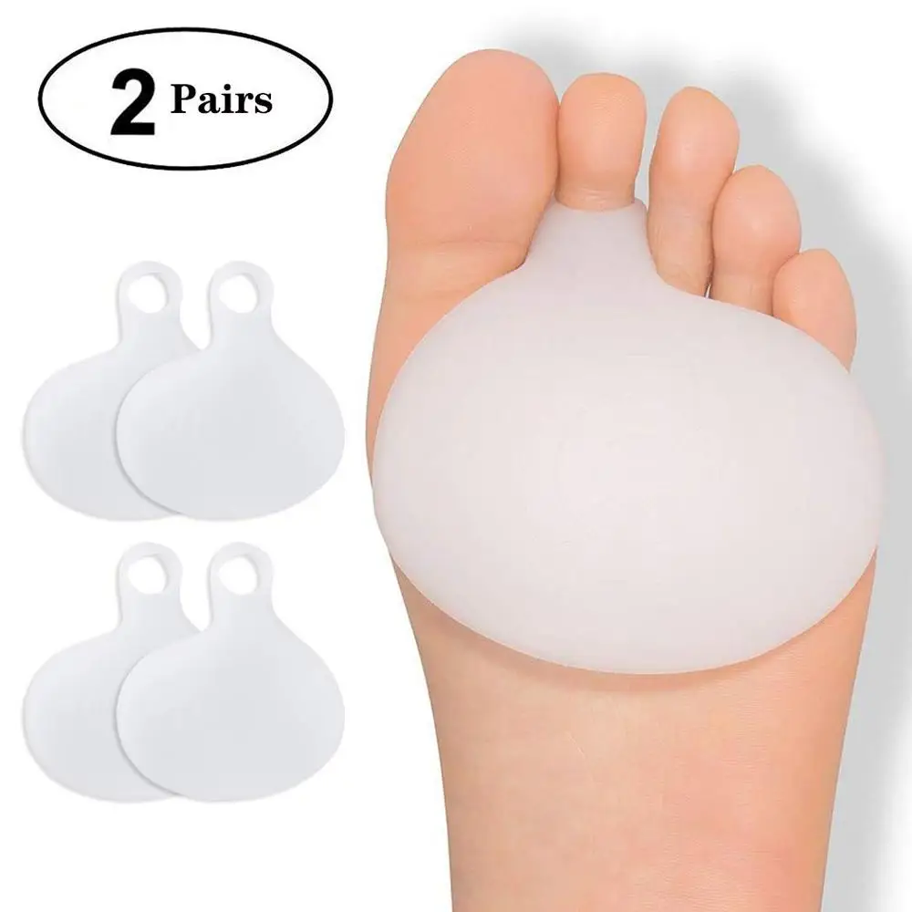 

Gel Mortons Neuroma and Metatarsal Fractures Metatarsal Foot Pads Ball of Foot Cushions for Pain Relief from Metatarsalgia, White, nude