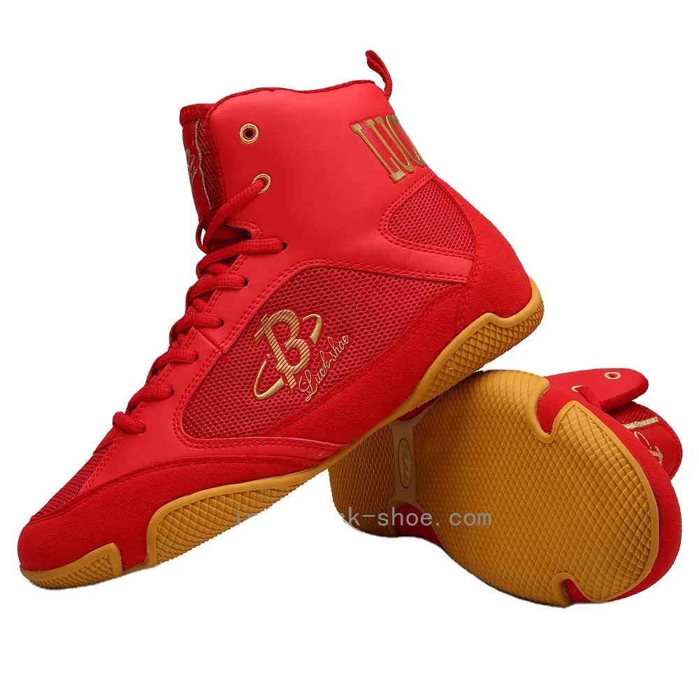 

Men's red boxing shoes combat fighting boots oem custom boxing shoes, As requests