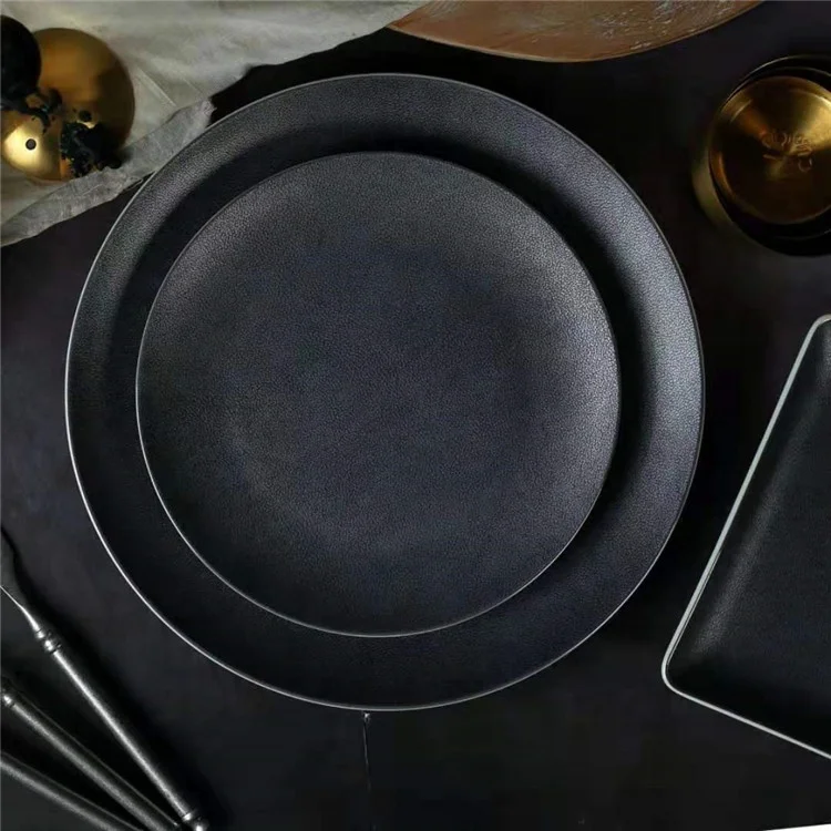

Factory hot sale high quality 10.5-inch 8-inch ceramic gold retro plate