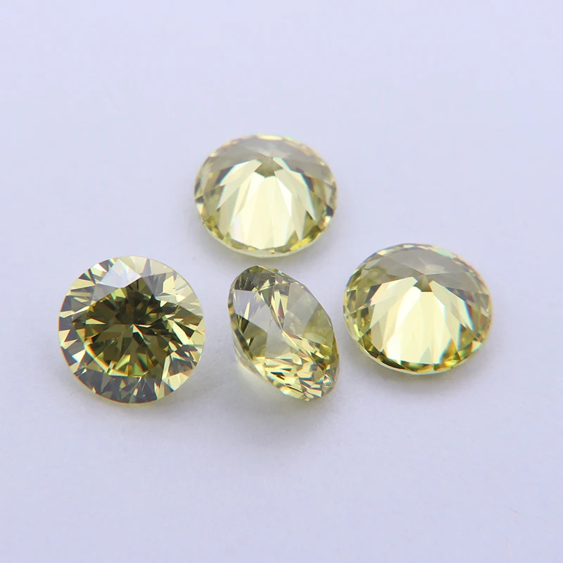 

Round Cubic Zirconia Synthetic Olive Yellow Jewely Machine Cut Best Price