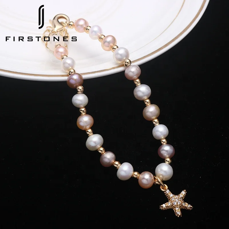 

Wholesale Natural Freshwater Pearl Star Bracelet Couple Gift