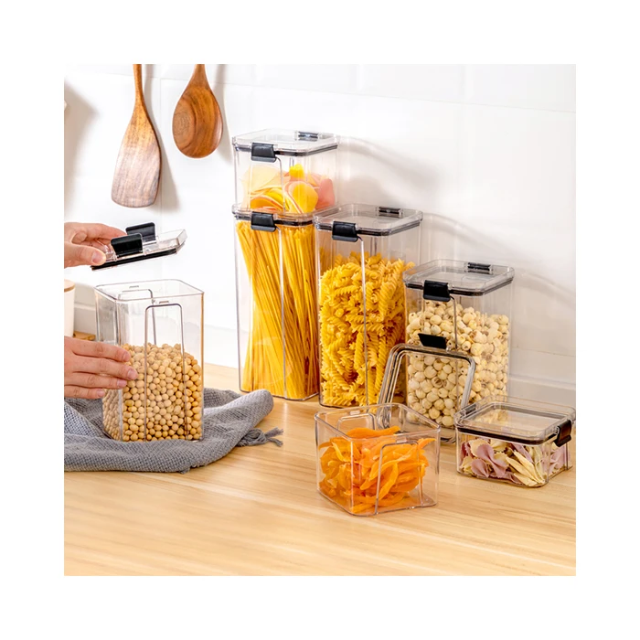 

Plastic Storage Box Container Clear Airtight Kitchen Plastic Food Container Storage Container