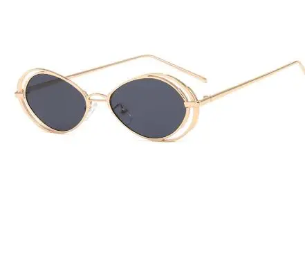 

Small round sunglasses metal frame hollow fashion women men brand designer luxury 2019 new luxury trendy sun glasses UV400