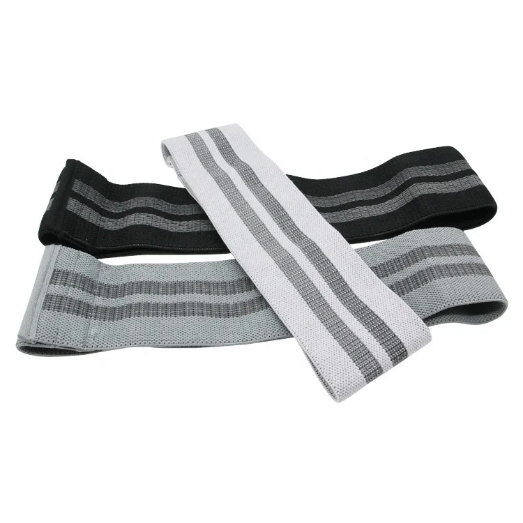 

OEM Fabric gray black gym exercise sports workout fabric resistance hip bands sets