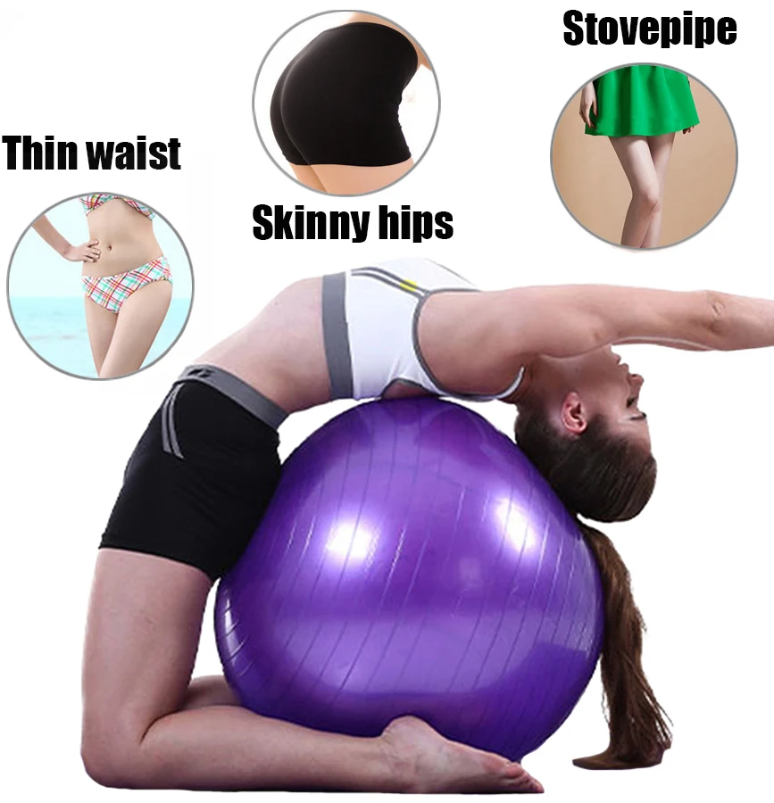 

Gymnastic Exercise Non-slip Anti-burst 65 cm PVC custom yoga balance ball, Blue/purple/pink/grey/or customized