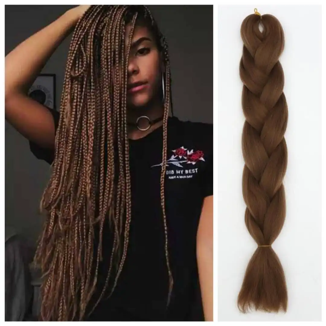 

African Crochet 41 Inch 165G Braids Hair Ombre Color Jumbo Synthetic Braiding Hair Jumbo Braid, As the picture shows