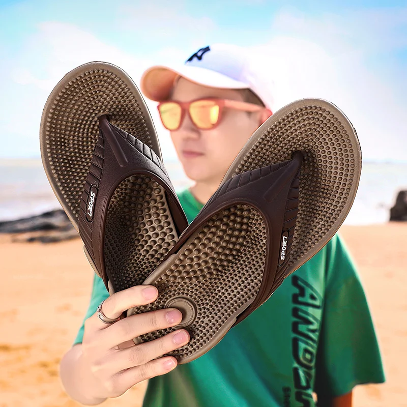 

Beach Flip-flops Summer Slippers Massage Sandals Comfortable Casual Shoes Fashion Men Flip Flops Hot Sell Footwear