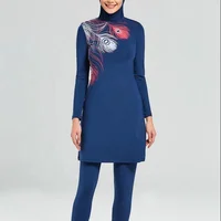 

2019 Factory Outlets Burkini Long Maillot De Bain Long Sleeve T-shirt + Long Pants + Hijab Swimwear for Women