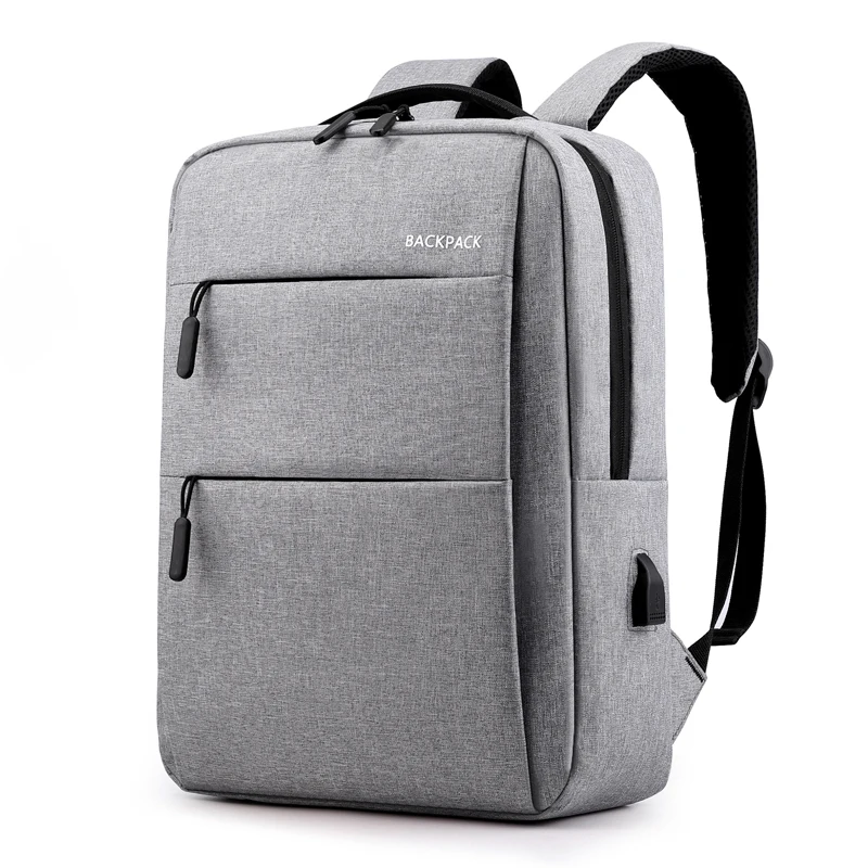 

2020 Business Style High Quality Waterproof Big Capacity 15.6'' Laptop Backpack with USB Charge, Grey/black/blue/red