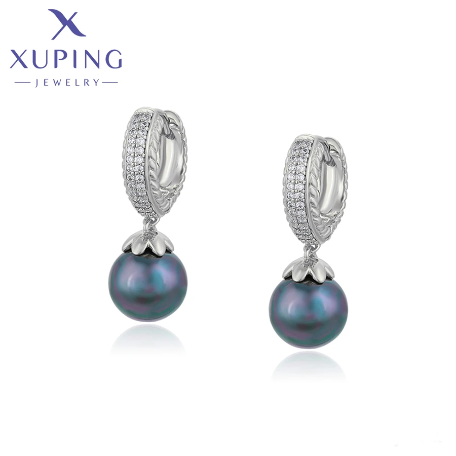 

A00919958 xuping jewelry fashion elegant luxury earrings women wholesale platinum plated round jewelry women hoop earring