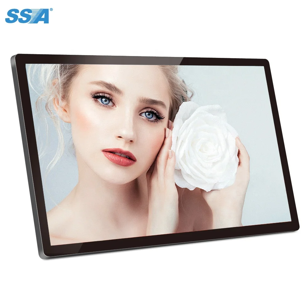 

Touch screen 27 inch lcd video display menu standing table restaurant with charge station function china digital photo frame