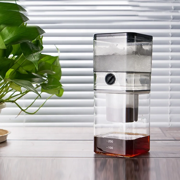 

High Quality Cold Brew Ice Drip Coffee Maker with Lid, Transparent