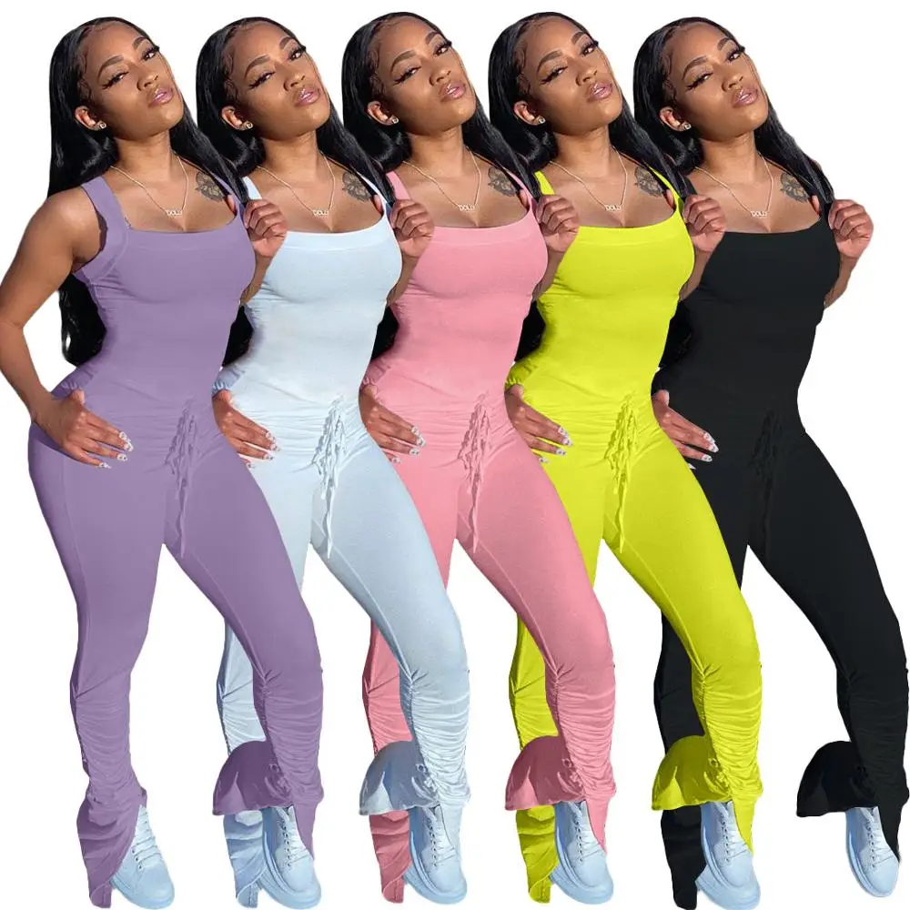 

women new Jumpsuits And Rompers Trendy Ladies Summer Bodycon Sexy One Piece Ruched Stacked Jumpsuits