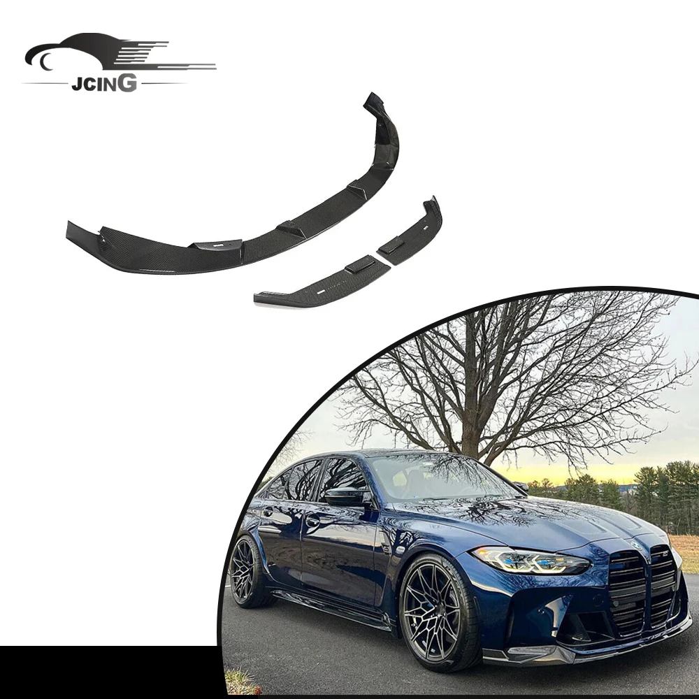 

For BMW 3 4 Series G80 M3 G82 G83 M4 Real Carbon Fiber Front Bumper Lip Spoiler