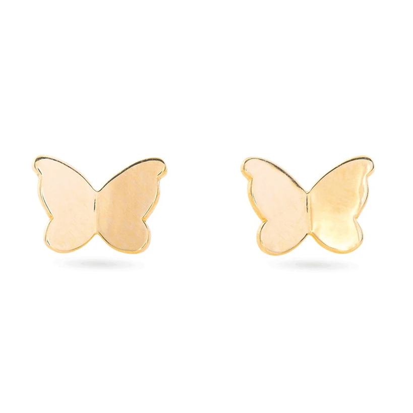 

Gemnel minimalist butterfly stud 925 sterling silver 18k gold plated women earrings