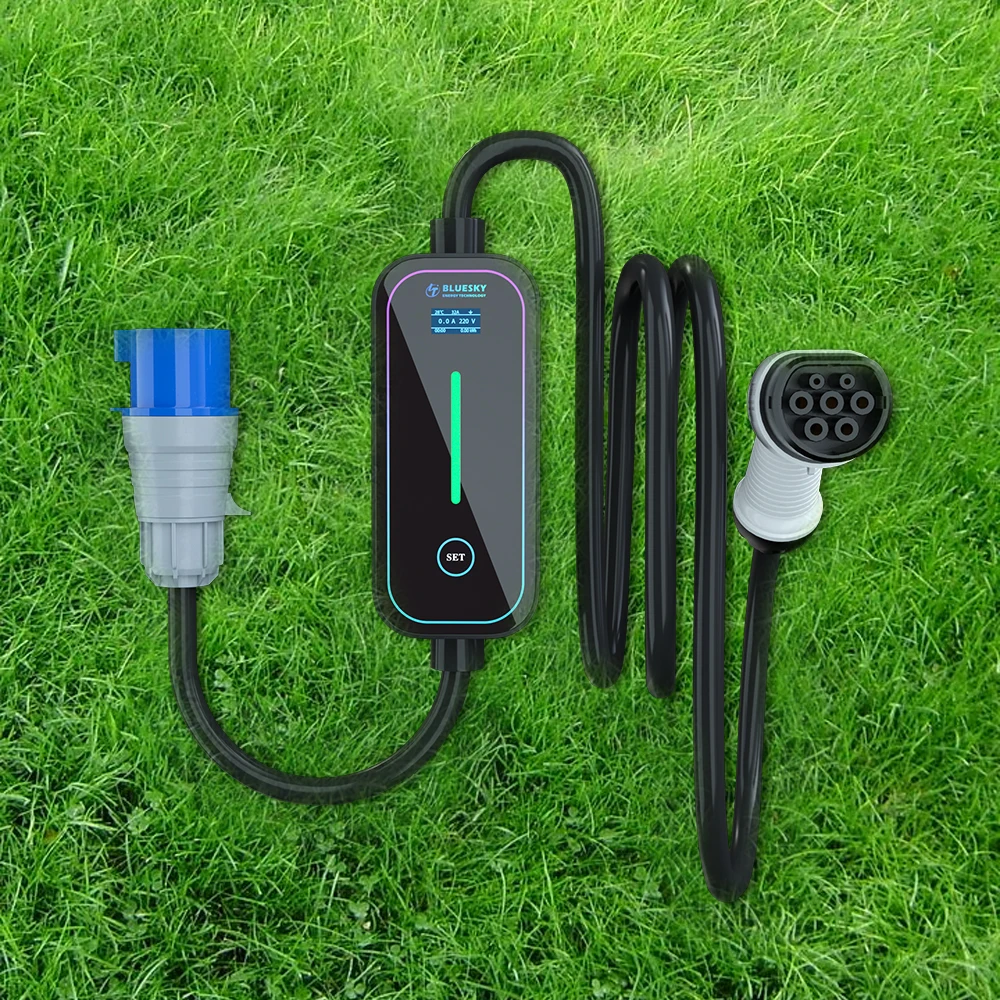 

Bluesky New Energy Products 16A AC Electric Vehicle Car Charger Type A 3.5KW Type 2 EV Charging Cable Smart Portable EV Car Char