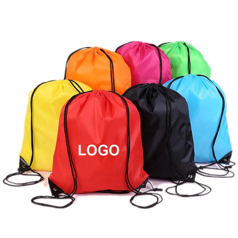 

Factory Portable Draw String Bag Cheap Polyester Sports Riding Gym Backpack Custom Promotional Pouch Drawstring Bag
