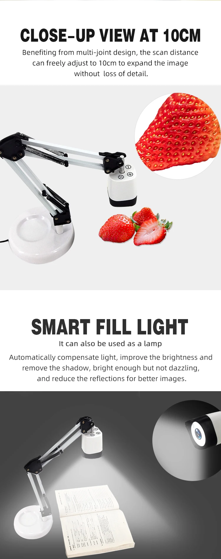 Auto Focus 8mp Document Scanner Visualizer Document Camera For