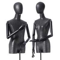 

UK Warehouse Adjustable Tailor Mannequin Dressmaker Dummy for Sale Black Mannequin Head Torso Display Model for Boutique