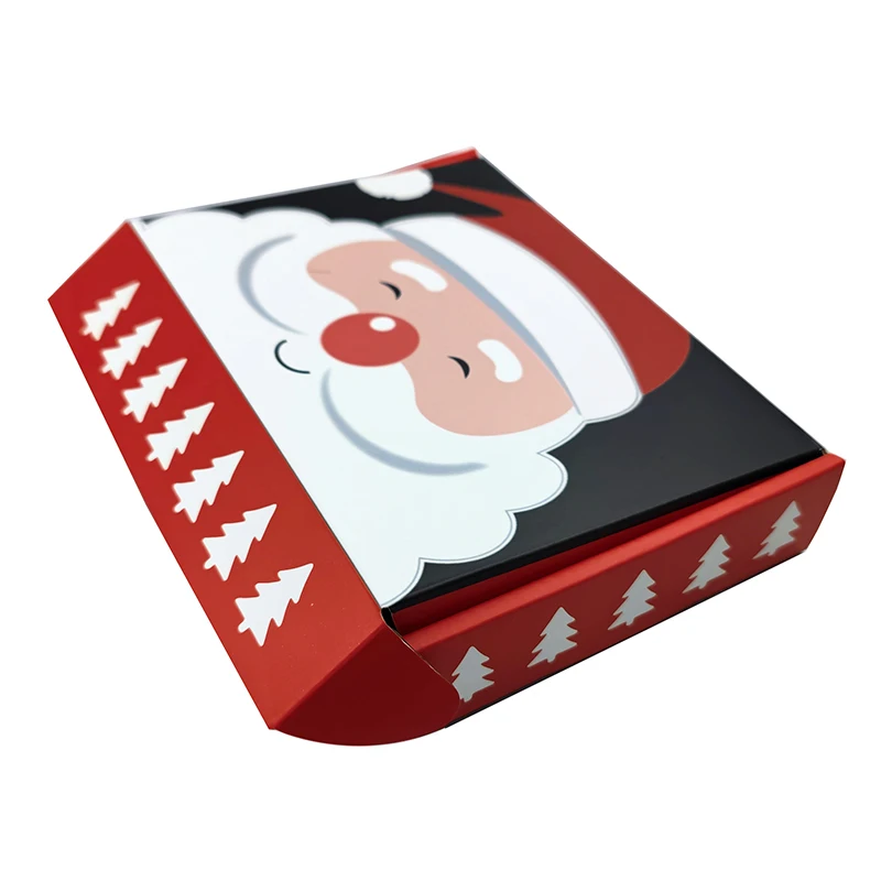 

Custom Red Christmas Decoration Chocolate Candy Gift Packaging Boxes Corrugated folding Paper Box for Christmas Gift