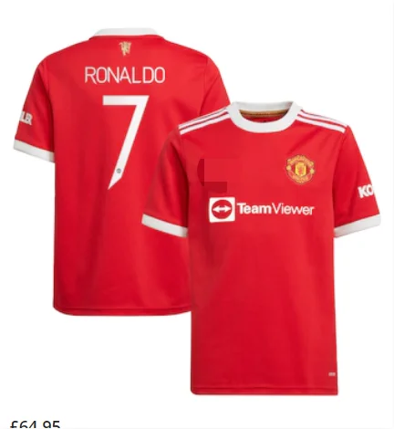 

21 22 Ronaldo transfers to Manchest er United FC jersey sportswear CR7 returns football shirt, As pictures or custom any color