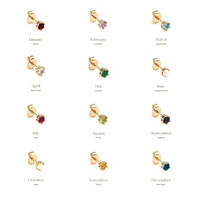 

Milskye simple and classic pearls earrings birthstone studs 12 gold plated color 925 silver stud earring