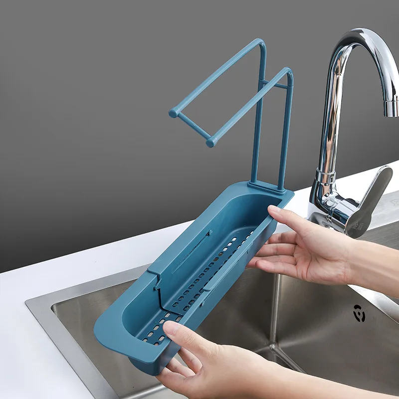 Plastic Kitchen Adjustable Sink Caddy Organizer For Faucet Holder Sponge Drain Organizer Buy
